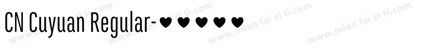 CN Cuyuan Regular字体转换